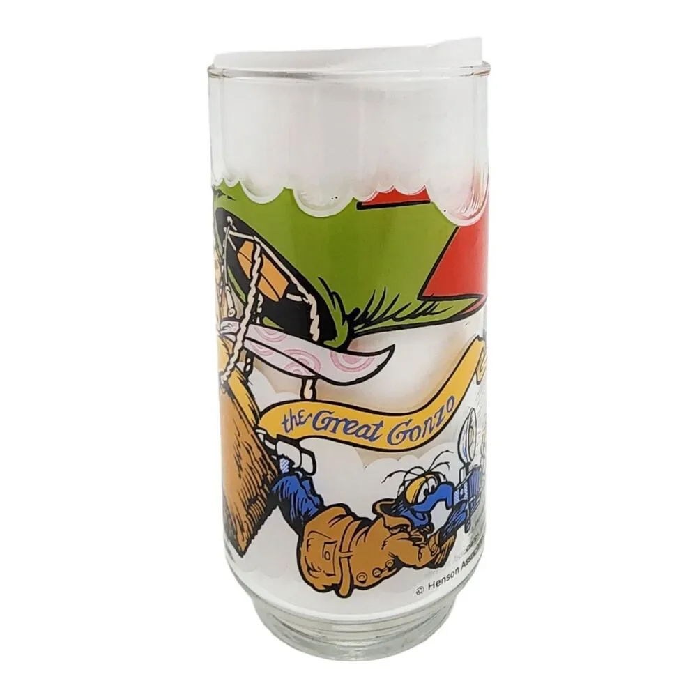 Vintage 1981 McDonald's Great Muppet Caper Glass Kermit Fozzie Bear Gonzo Toy
